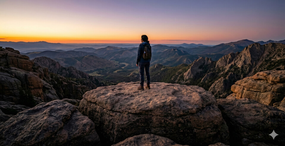 img - man on top of the mountain