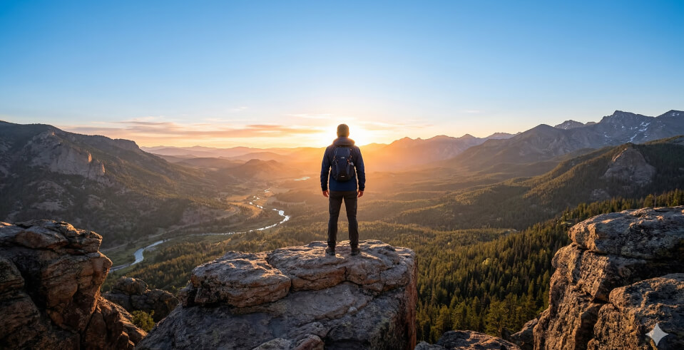 img - man on top of the mountain